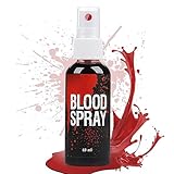 Kunstblut-Set, 60 ml Kunstblutspray, 60 ml tropfendes Blut und 40 ml geronnenes Gel-Blut, Abwaschbares Kunstblut für Halloween, Make-up für Kostüm, Zombie, Vampir Cosplay, Verkleidung, Spray