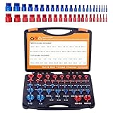 44pcs Nut and Bolt Thread Checker, Thread Checker Standard and Metric, Nut and Bolt Size Gauge, Bolt Size and Thread Gauge 23 Inch & 21 Metric, Suitable for Nut Bolt Size Checker in Narrow Area Areas