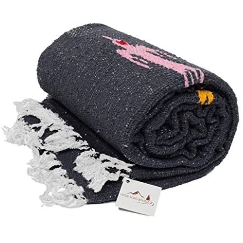 Open Road Goods Charcoal (Dark Grey/Black) Thunderbird Heavyweight Yoga Blanket Or Throw - Made For Yoga! #TOP3