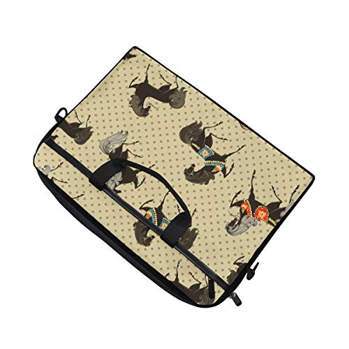 Maletín portátil 15,4" con estampado de caballos y correa ajustable para proteger tu PC 5
