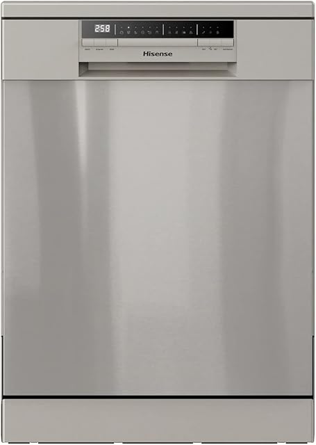 Hisense HS60240XUK Freestanding Standard Dishwasher 85cm High- Stainless Steel - E Rated, Silver, 24 x 23 x 33 inches (L x W x H)