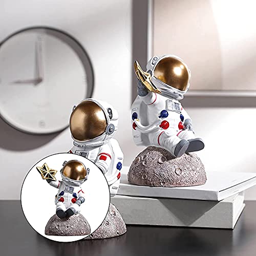 Resin Astronaut Figurine Astronaut Statue Astronaut Sculpture Crafts Figurine Outer Space Statue For Home Decor, Office Ornament - Style B #TOP4