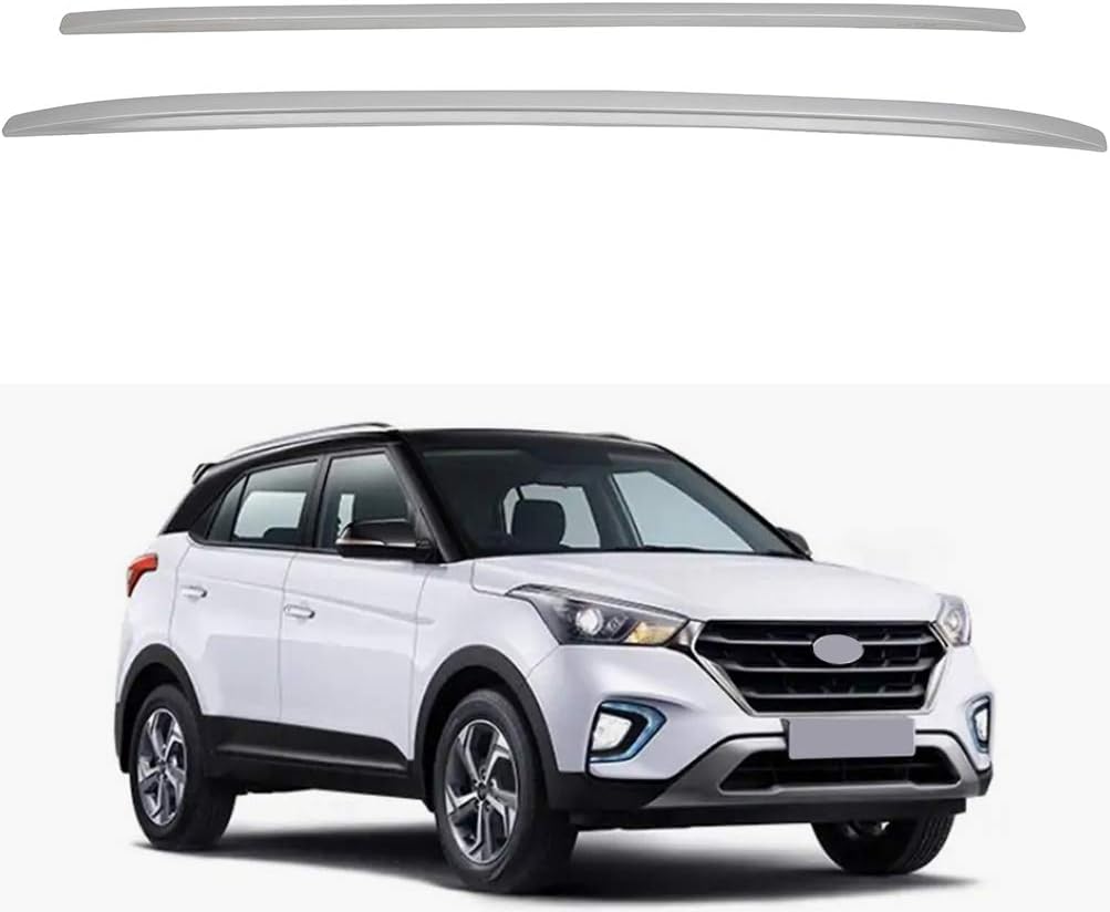 Roof Rack Fit for Hyundai All New Creta 2015-2020,Aluminum Roof Rail Cross Bars, Low Wind Noise Rooftop Cargo Carrier Crossbars