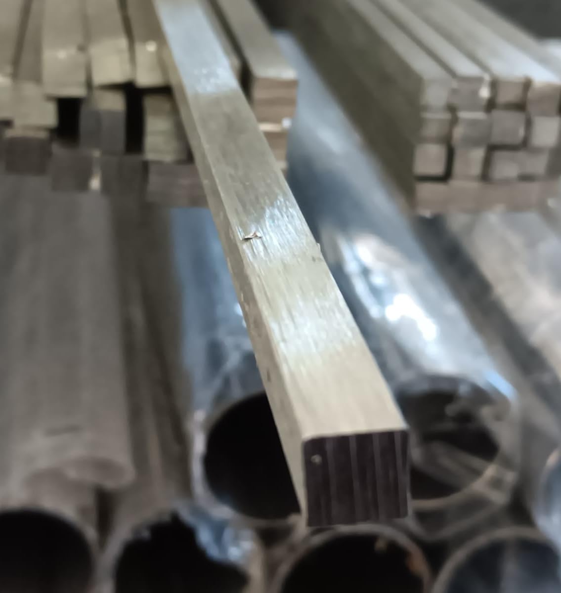 Barra Quadrata Acciaio Inox AISI 304 Trafilato 12x12x1000 mm