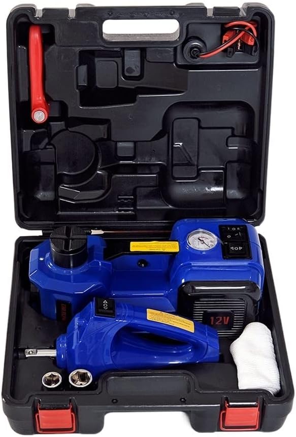 CRIC VOITURE HYDRAULIQUE électrique 5 Tonnes Avec Gonfleur Intégré