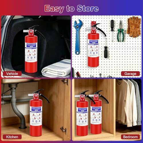 2 Pack 2.5 lb ABC Dry Chemical 1-A:10-B:C Fire Extinguishers by Lirches - Used condition - Image 6