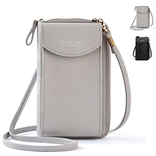 GoPaw Crossbody-Telefon-Tasche für Frauen, PU-Leder Damen leder handytasche mit Schulterriemen, kleine umhängetasche damen handy Cover
