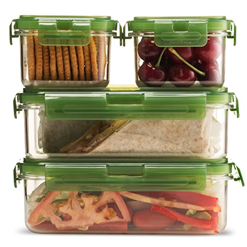 Komax Lunchmate Bento Lunch Bag And Box Kit - 1 Insulated Bag With 4 Tritan Food Storage Plastic Containers - Dishwasher, Freezer And Microwave Safe Bpa Free Plastic With Locking Lids #TOP4
