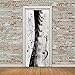 A.Monamour Adesivo Porta Autoadesiva Note di Spartiti Musicali su Sfondo Bianco Vinile PVC Adesivi per Porte Interne 3D Pellicola Adesiva Poster Sticker Murale Decorazione da Parete Carta da Parati