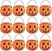 Family Friendly Halloween Pumpkin Treat Pails Party Favour, Plastic , 2" Pack of 12