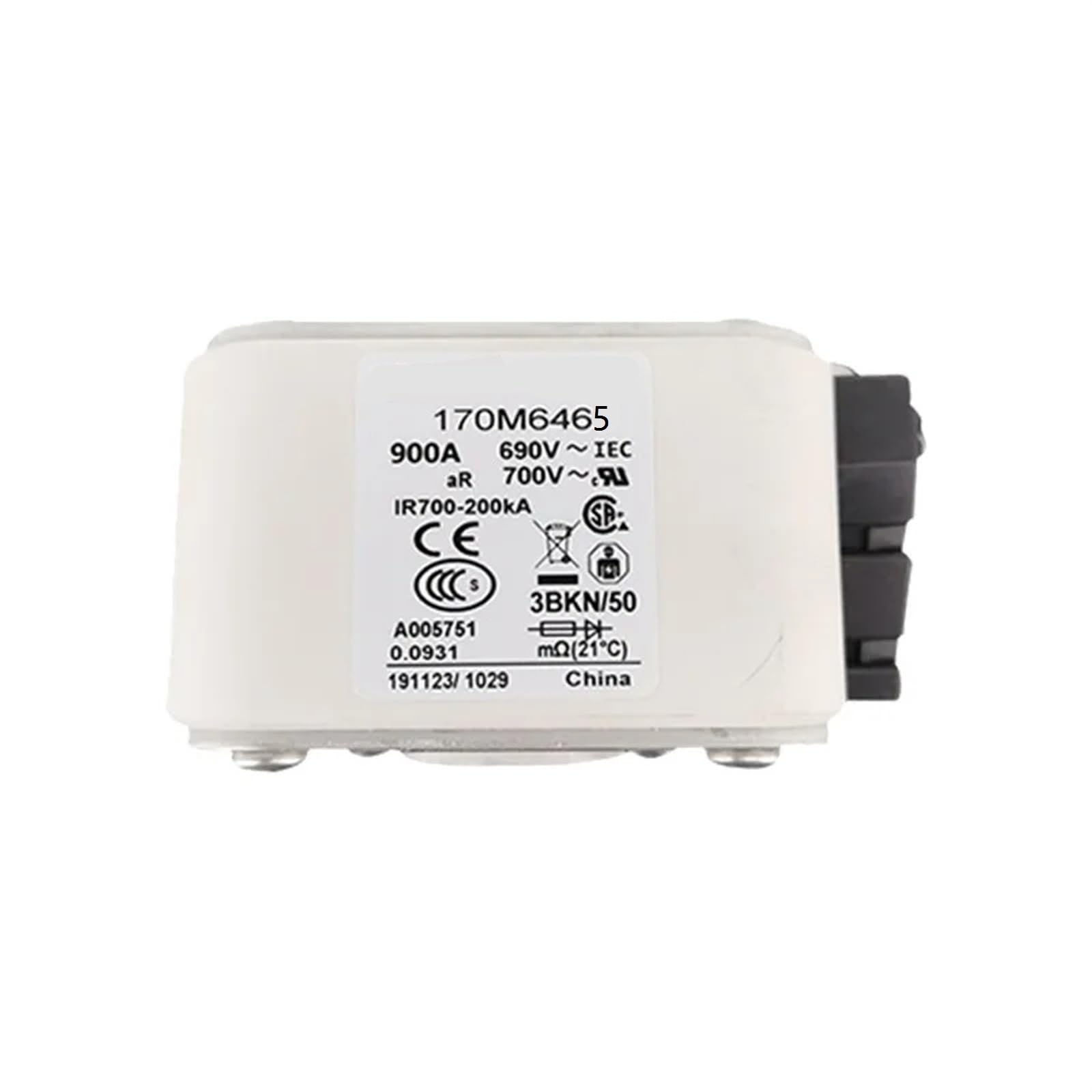 Fusibles 170M6463 et 170M6465 cartouches ultra-rapides type couteau