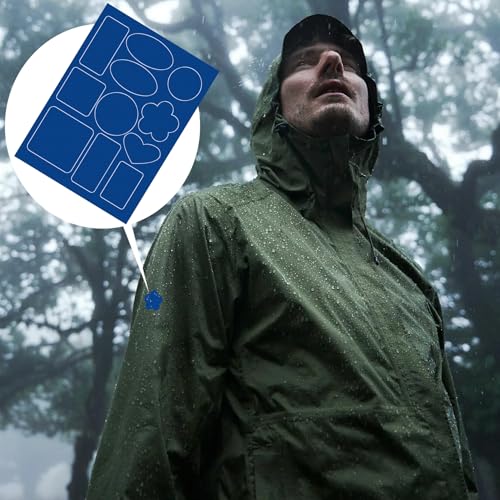 Pndeyo 22 peças de remendos de jaqueta acolchoada, remendo de reparo de nylon autoadesivo, tamanhos