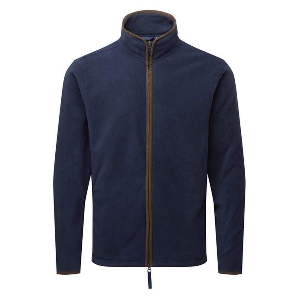 Premier Men's Navy/Brown Artisan Fleece Jacket (Xxl) ()