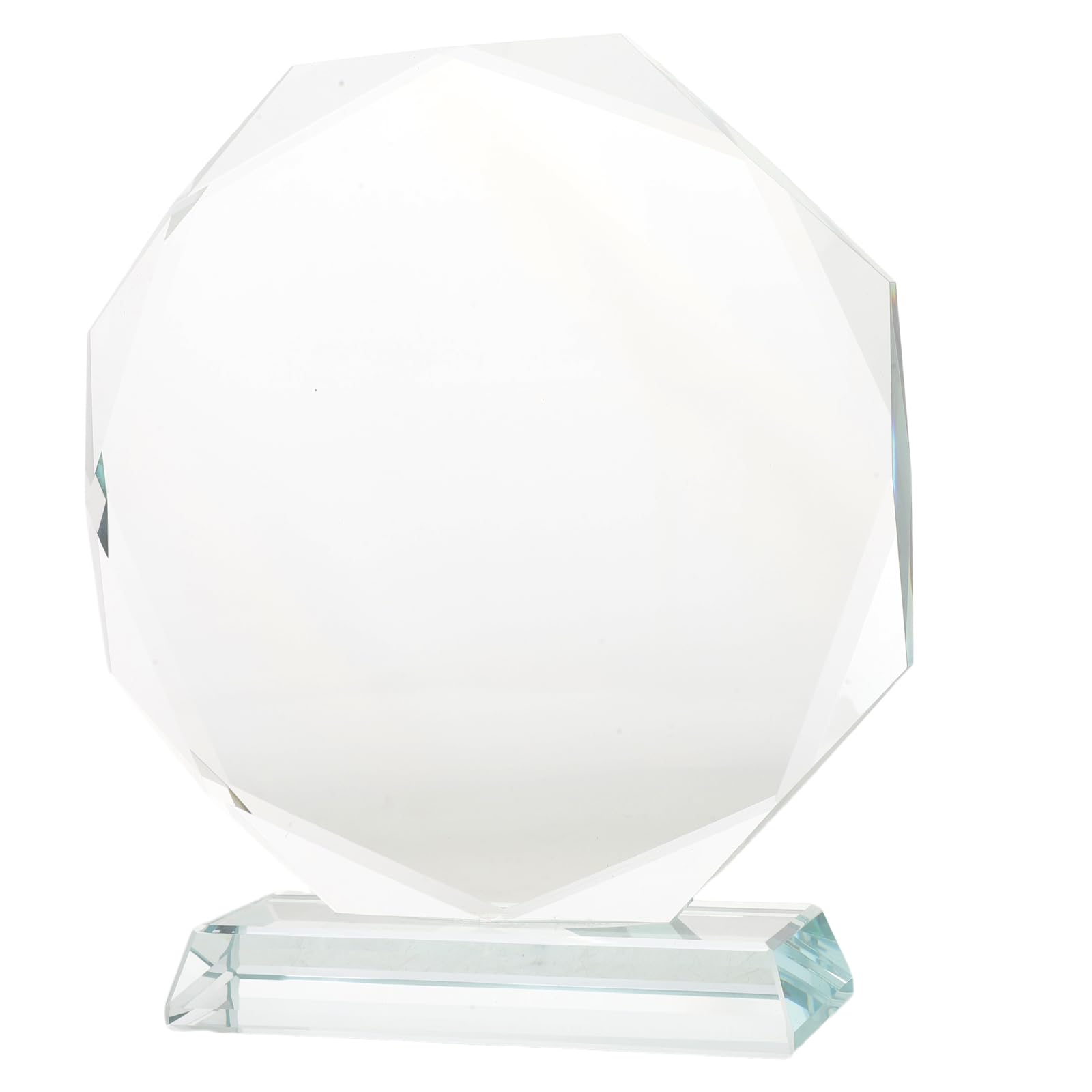 Crystal Trophy Award Plaque Blank Crystal Octagonal Sunflower Design Company Achievement Recognition Award for Employee Excellence And Retirement Celebration