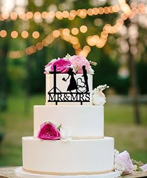 Amazon.co.jp: 面白いウェディングケーキトッパー 花嫁が新郎の