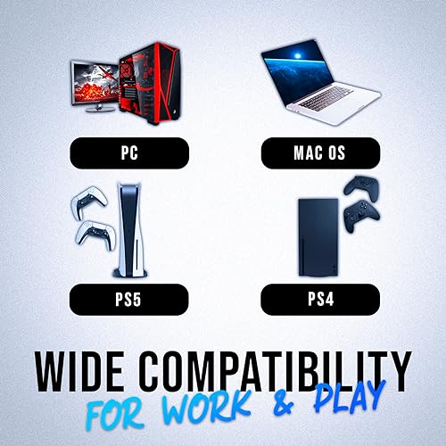 Image of KLIM Thunder Wireless Gaming Keyboard and Mouse Combo - New - Backlit Keyboard with Long-Lasting Built-in Battery - 4800 DPI RGB Gaming Mouse for PC
