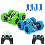 rc car 2 motoren 🎮【ANTI-SLIP-REIFEN】: Rutschfester Hohlreifen, superelastisch, gute Stoßfestigkeit. Die Oberfläche des Reifens hat eine tiefe Prägung, die die Reibung erhöht und einen starken Grip bietet, sodass er nach Belieben kühle Stunts machen kann. Geeignet für die Eroberung aller Gelände wie Graslandschaften, Sand und Betonboden.