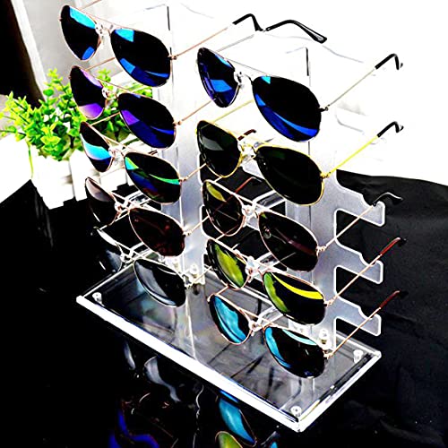 Fannuoncc Sunglasses Rack Sunglasses Holder Glasses Display Stands (Two Rows 10 Pairs Glasses Holde) #TOP3