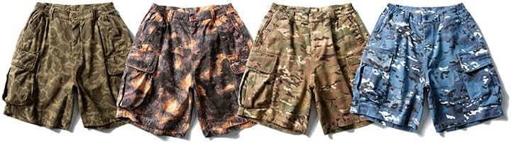 Unisex Baggy Camo Cargo Shorts for Men and Women, Hunting with Multi Pockets Cargo Jorts for Outdoor Work Urban Commuting