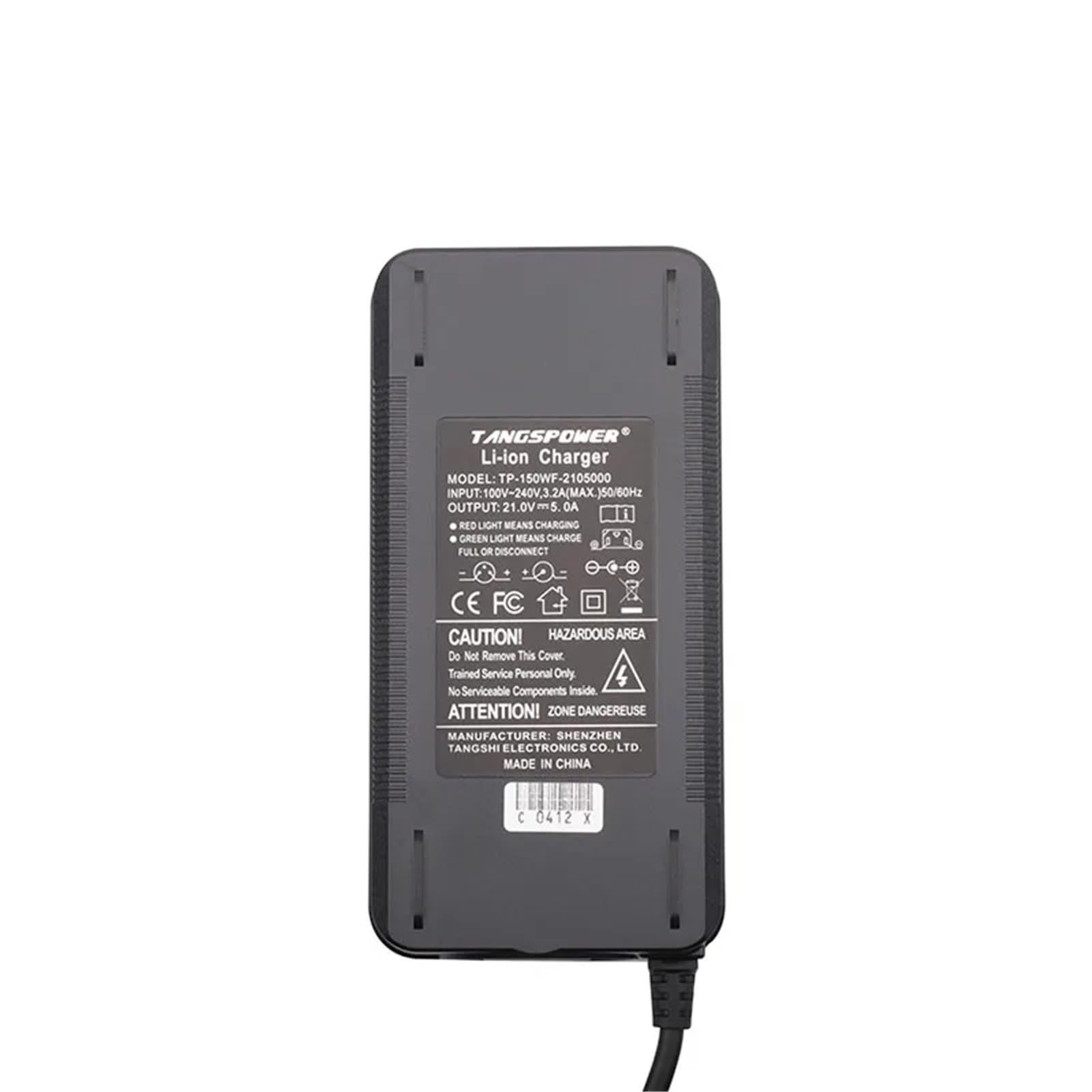 Cargador De Batería De Litio De 21V Y 5A For 5S, Paquete De Batería De Iones De Litio De 18V, Carga Rápida, Conectores DC 5,5x2,1, Cargador De Herramientas Eléctricas, Ventilador De Refrigeración(EU)