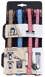 C.A.M.P. - Set TRICAM DYNEEMA - 4 pz: 2 modalidades de sujeción, activo y pasivo, gracias al diseño especial Funcionan donde ninguna otra protección se adapta (ej. agujeros) Óptimos en las fisuras horizontales Desde hoy posicionamiento más fácil con una sola mano con medidas de 0.125 a 2...