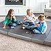 LUCID 4 Inch Folding Sofa and Play Mat - Comfortable and Durable Foam - Washable Cover - Twin