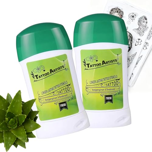 WZPB Tattoo Transfer Gel, 2Pcs Stencil Gel, Smudge-proof Tattoo Stencil Transfer Gel&Cream Stencil Stuff Long Lasting for Professional Artists