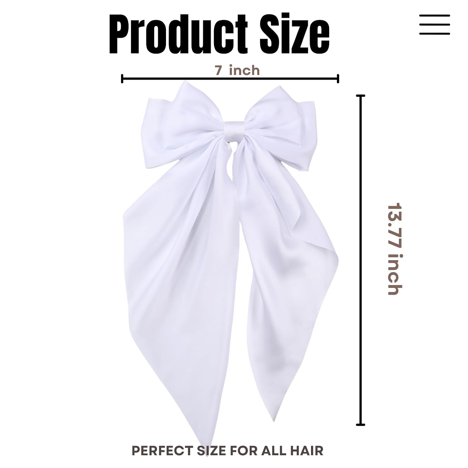 LuSeren 2 PCS Double Layer Hair Bows Red Hair Ribbon Clips Ponytail Holder Accessories for Women Girls Toddlers Teens Kids