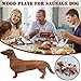 Hölzerner Dackel Teller, Wooden Dachshund Dog Dinner Plate, Lustiger Speiseteller, Holzbrett Servierbrett, Schneidebrett, Dackel Hund Schneidebrett Personalisiert, Süßer Weihnachtsteller
