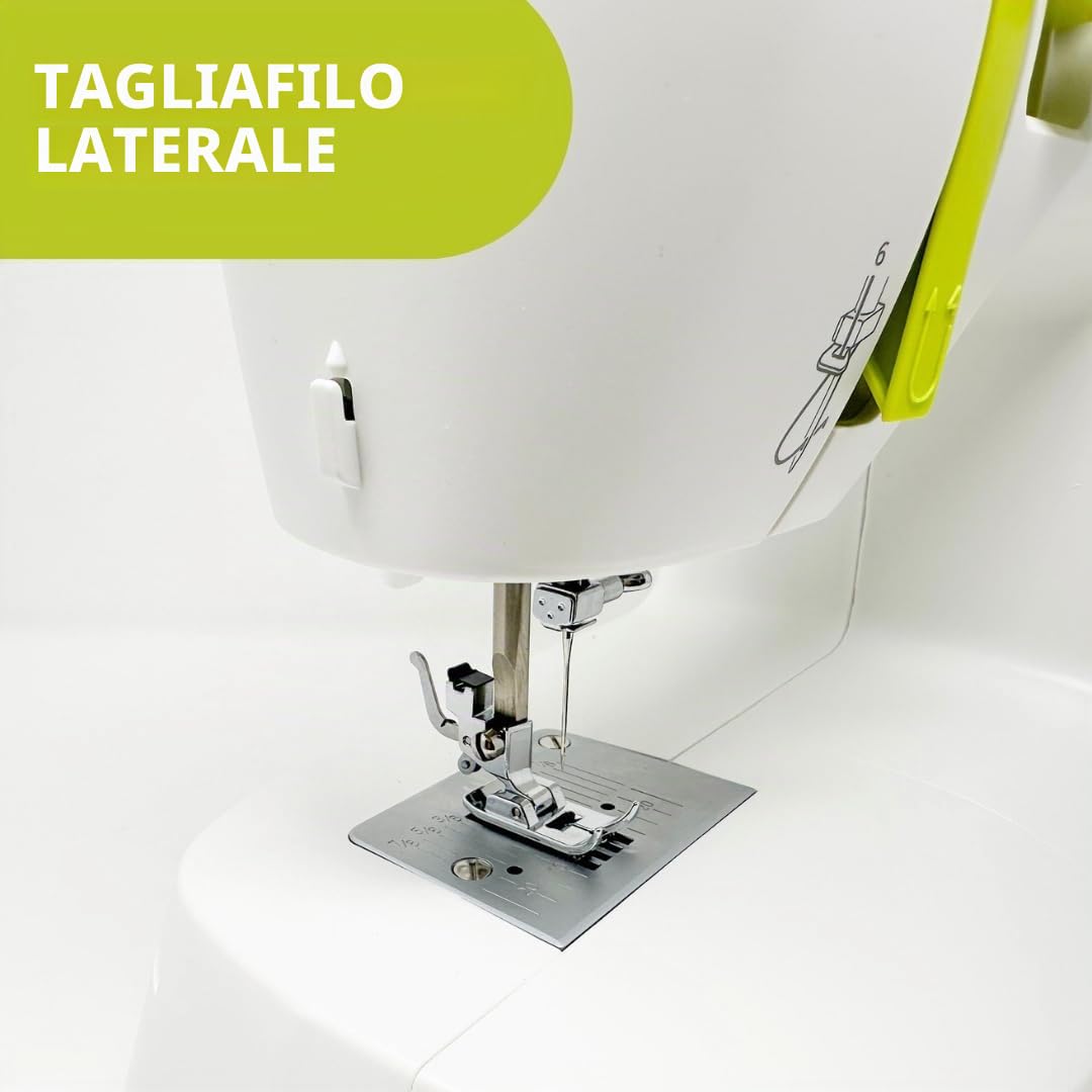 NECCHI K408A - Macchina da cucire design italiano, facile da usare e leggera, ideale per principianti