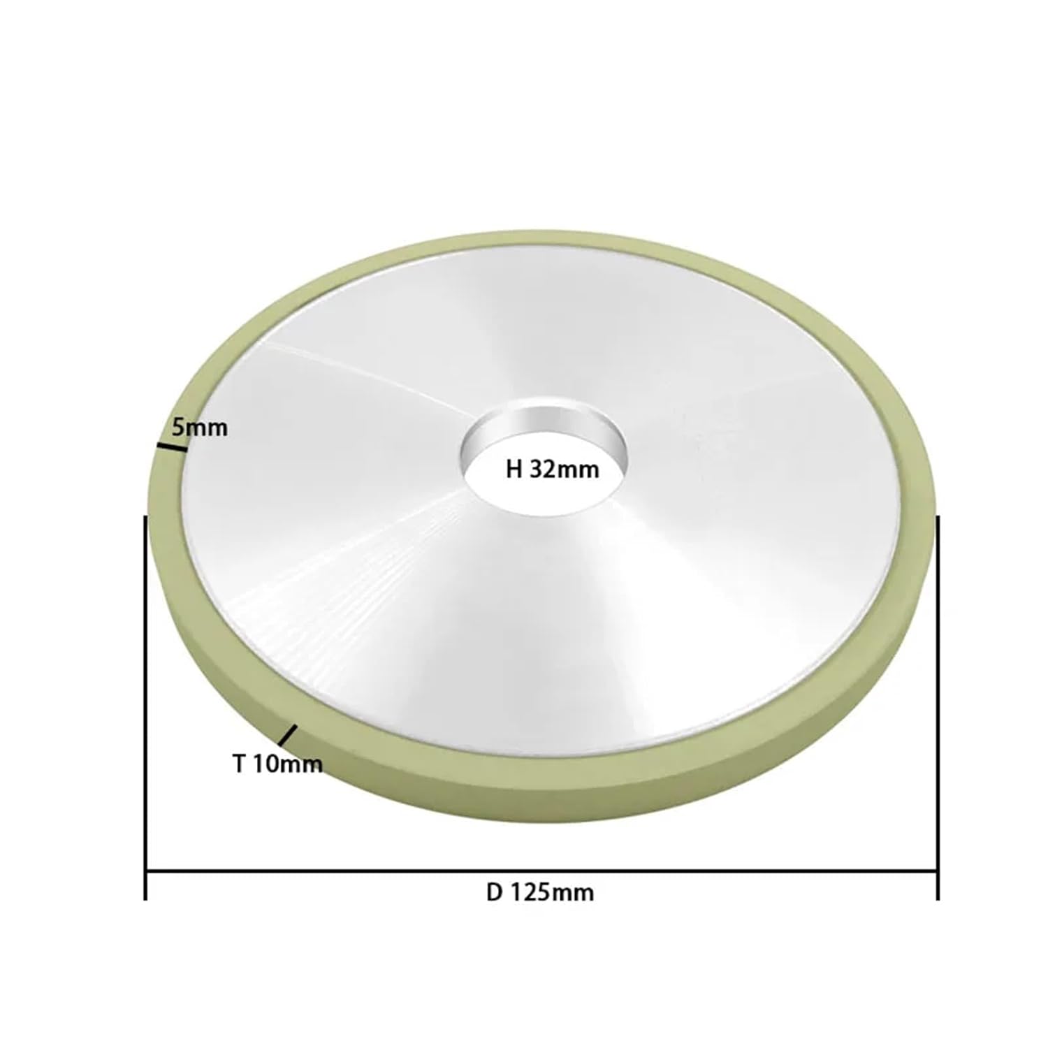 1pcs D125mm Vitrified Bond Diamond Grinding Wheel for PCD and PCBN Tool Grinding - Precision Abrasive Disc(120 Grit)