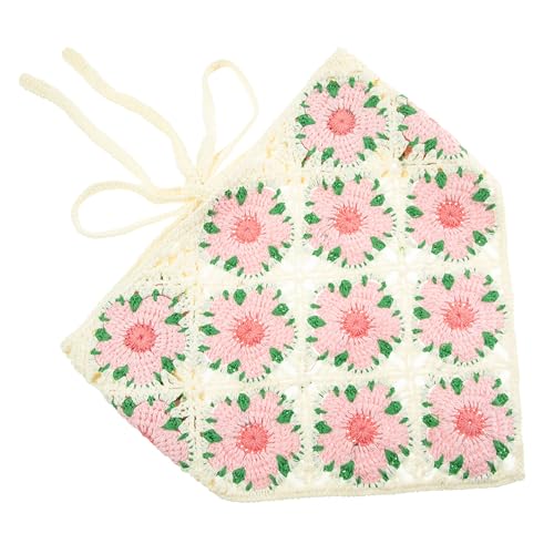 Handmade Crochet Triangle Bandana with Cute Animal Patterns Elegant Adorable Kerchief