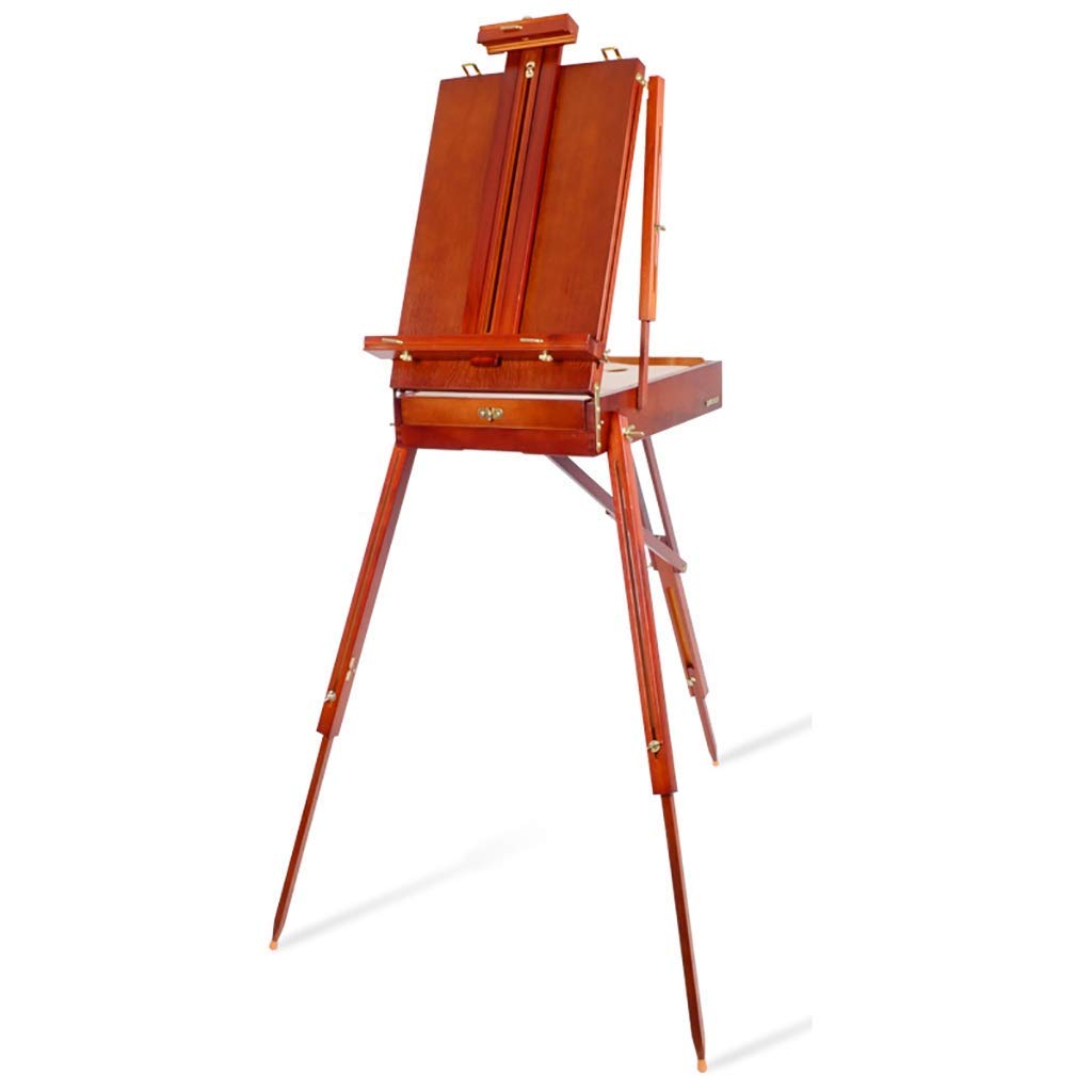 WDSOPK Painting Artist Easel Stand Display Easel Drawing Board Portable Beech Easel, Height-Adjustable Display Stand, Bracket-F