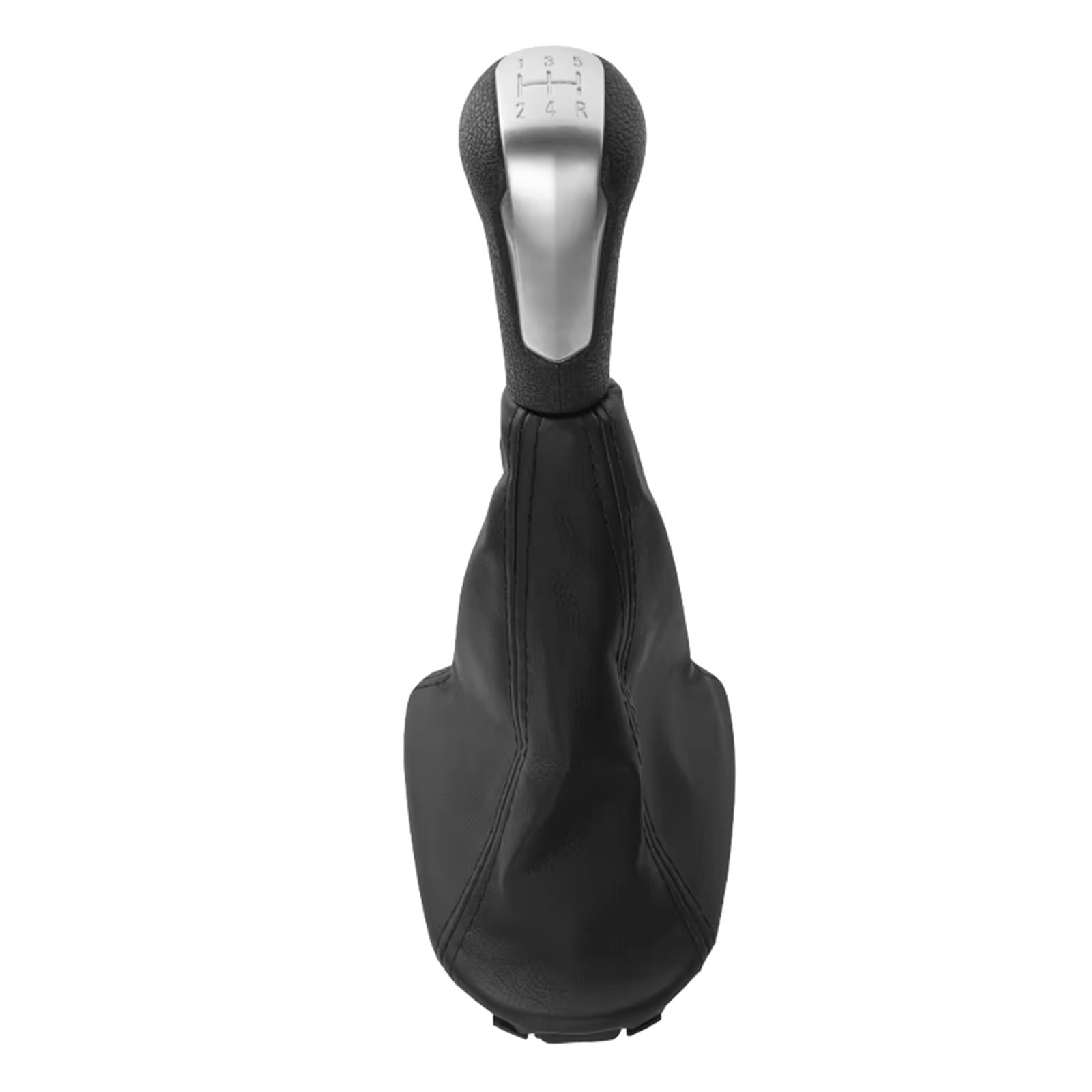 Ouvecr Silver Car Shift Gear Knob Handle For Chevrolet For Spark 2011-2016 Car Gear Shift Knob Handball With Gaiter Boot Cover Handbrake Gear Shift Cover(Silver)