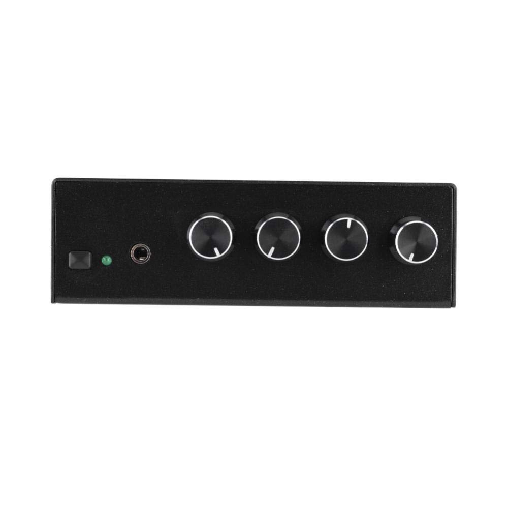 Zerone Mixer Audio Mini Noise Cancelling Karaoke Mixer 3 canali Input e Output Stereo Mini Dj Mixer(EU)