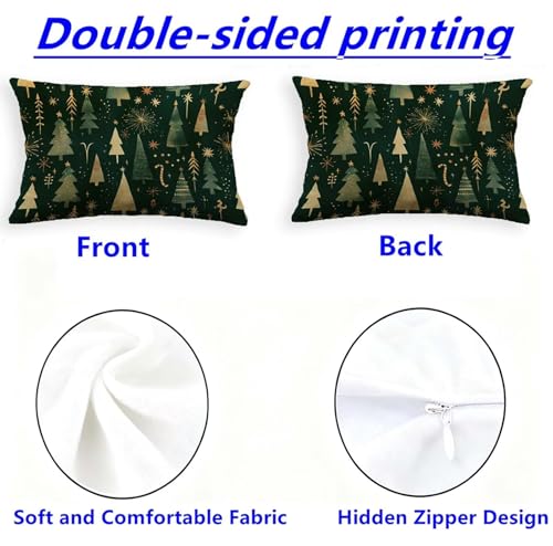 Taie d'oreiller 40x80 velours vert chic et doux pour canapé - 4