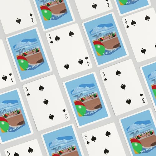 Baraja de naipes tamaño póker Wildwood New Jersey 52 cartas miniatura 4