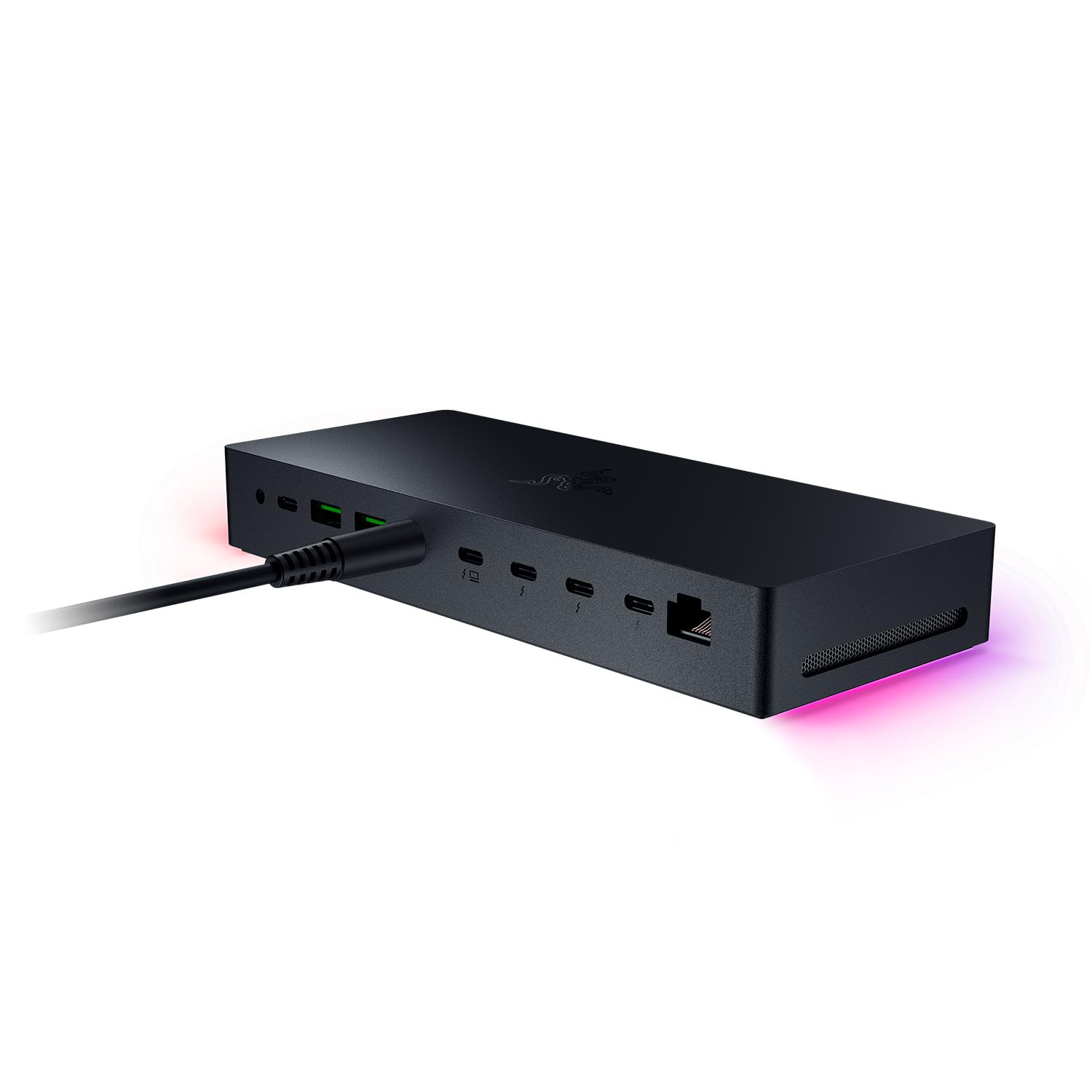 Razer Thunderbolt 5 Dock Chroma - Station d'accueil 11 Ports USB-Thunderbolt - 3X DisplayPort USB-C - Ethernet - Passthrough 140W - Carte SD/UHS - 3X USB - Extension M.2 - Prise UE - PC/Mac | Noir