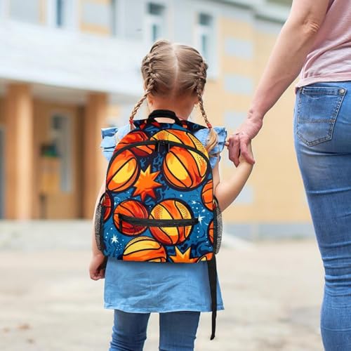 Sac à dos enfant léger préscolaire motif basket 30 cm - 6