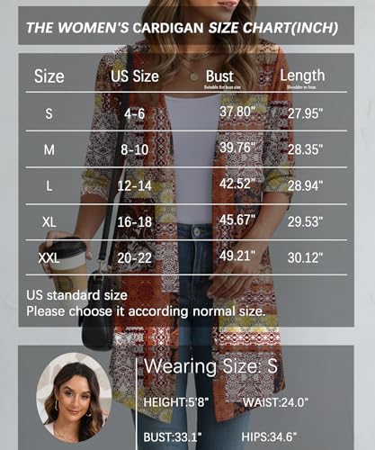 Image of YSYOKOW Lightweight Cardigans for Women 3 /4 Sleeve Long Open Front | Cardigan sweaters for women lightweight, summer cardigans for women lightweight, long cardigans for women trendy, dressy