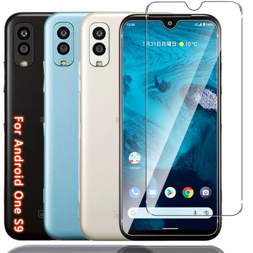 For Android One S9 ガラスフィルム KC-S304/Digno SANGA edition フィルム Ubefuu 旭硝子製 9H硬度 耐衝撃 高透過率 強化ガラス 指紋防止 防水撥油 気泡ゼロ 京セラ Android One S9用 液晶保護フィルム