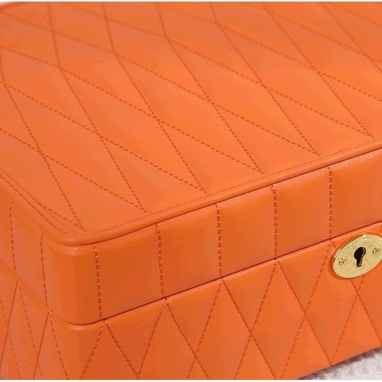Large Capacity Portable Jewelry Storage Box Rings Earrings Jewelry Box Handheld with Lock (D 27.5cm) image 4