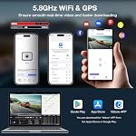 4K Dash Cam Front and Rear Camera,4K+2.5K Dual Dashcam for Cars with 3.16''IPS,64GB Card,Built-in GPS,5GHz WiFi & App Control,Time Lapse,Parking Mode,G-Sensor,Loop Recording,WDR,Night Vision