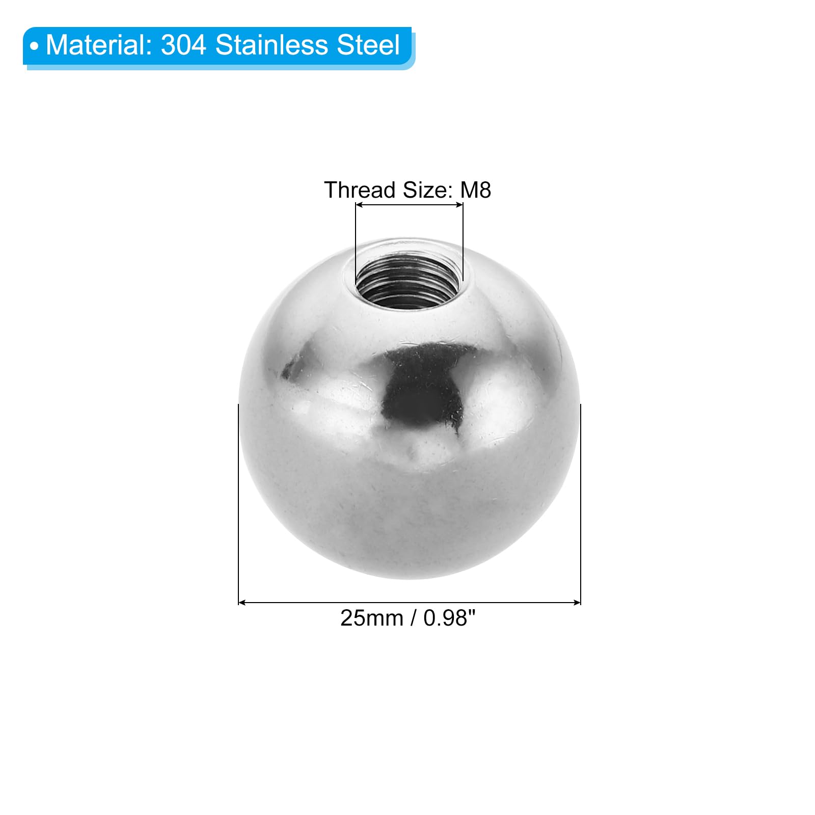 PATIKIL M8x25mm Ball Nuts Knob - Image 2