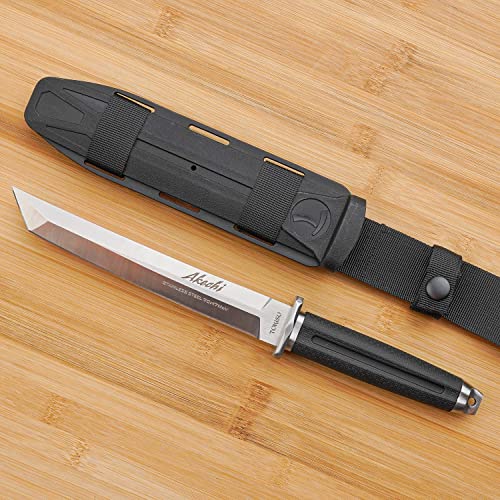 Schinkenhalter in Samuraï-Form Küchenmesser TOKISU Akechi | 19,4 cm Klinge aus 7Cr17Mov-Stahl | Kommt mit ABS-Hülle, um den Rand nicht zu verlieren | Camping, Grillen, Outdoor-Küche | TKS-32382