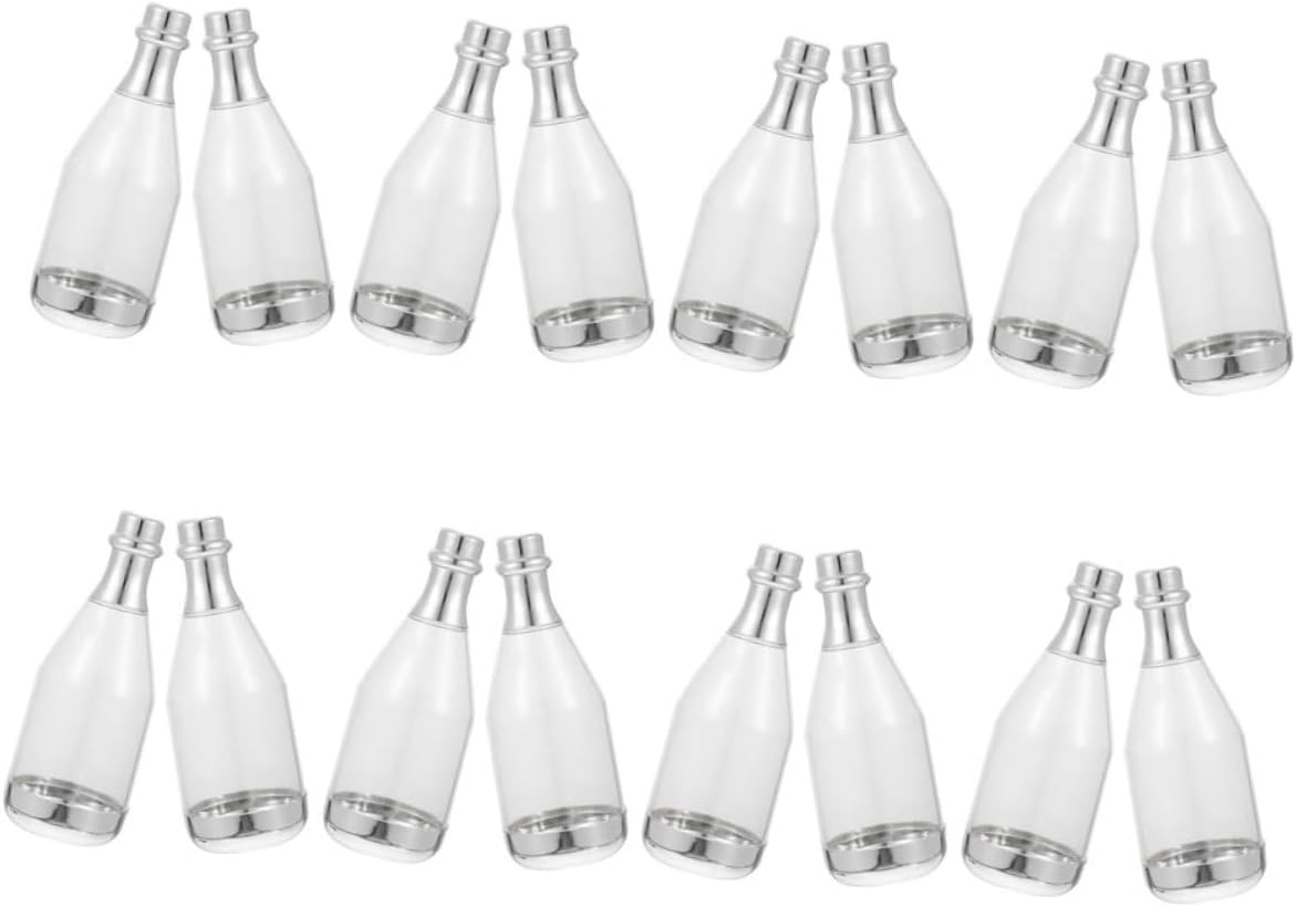 20pcs Silver Wine Bottle Candy Containers Large Decorative Party Favors Mini Bottles for Wedding and Birthday Candy Storage Boxes