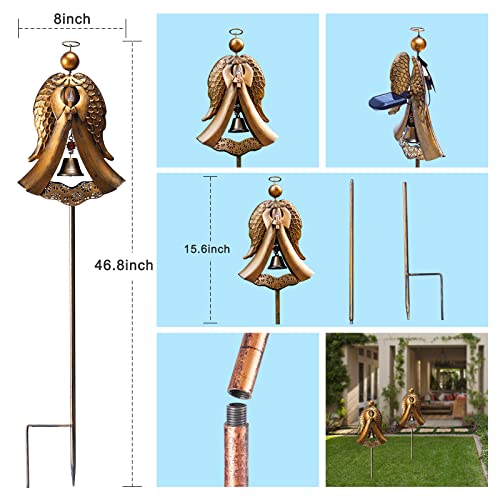 Homight Solar Metal Angel Stake Grave Decorations For Cemetery Perfect As Angel Remembrance & Sympathy Cemetary Grave Decorations Gifts For Pets And Lost Love Ones #TOP2