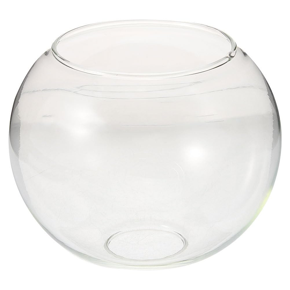 NOLITOY Clear Dual Opening Globe Glass Lampshade for Pendant and Ceiling Lights Transparent Round Light Fixture Cover with Easy Bulb Access Simple to Clean Replacement Shade