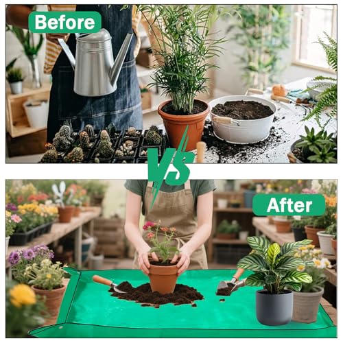 59" x 59" Extra Large Repotting Mat, Thickened Foldable Gardening Mat by HejVulkan - Image 2
