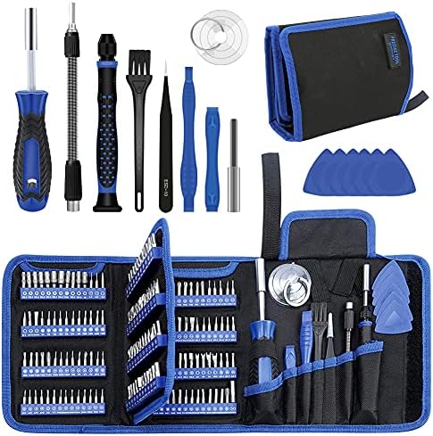 170 in 1 Electronic Repair Tool Kit with Portable Bag Victop Precision Screwdriver Set with 156 Bits Professional Magnetic Driver Kit for Game Console, Tablet, PC, MacBook, Watches